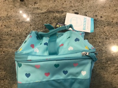 Pottery Barn Kids Mackenzie Aqua Hearts Retro Lunch Bag No Mono Ebay