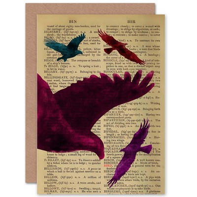 Wee Blue Coo Grußkarte 'Birthday Gift Upcycle Dictionary' – 17,5x12,5 Cm, 280 G/m² Karton, Aus Schottland