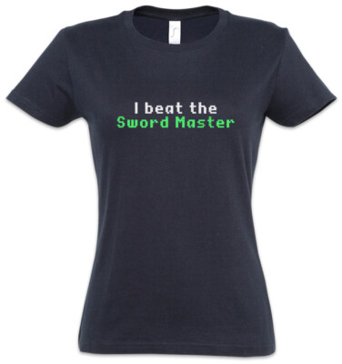 I Beat The Sword Master Damen T-Shirt The Secret fun Game of Monkey Gamer Island