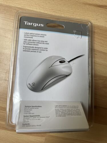 NEW Targus 3-Button USB Optical Laptop Mouse Scroll-Wheel BUS0213 AMU51US PC/Mac - Picture 2 of 5