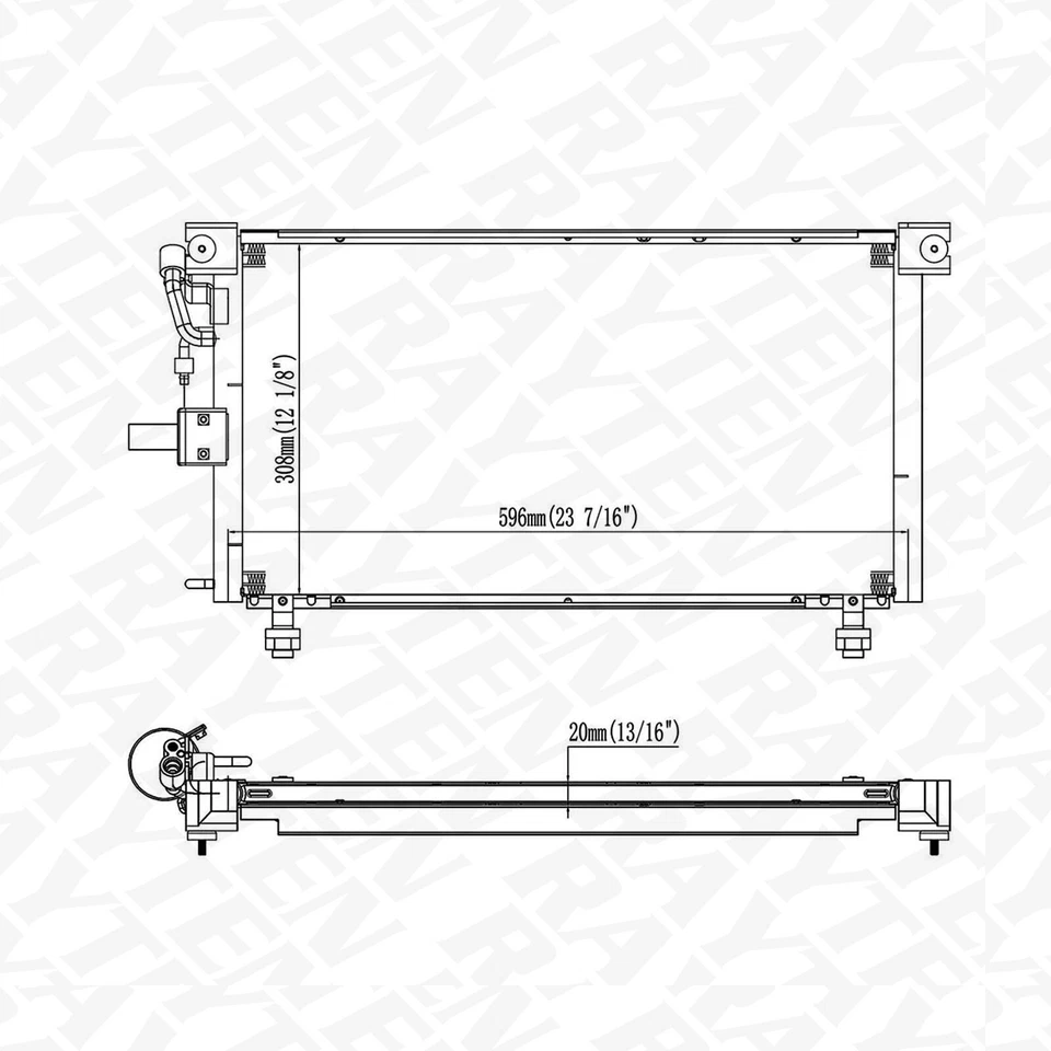 A/C Condenser 8970948730 For Honda Passport Isuzu Rodeo 1993-1997 4615 - Image 3 of 3