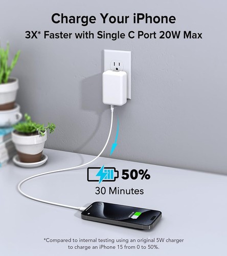 2-Pack 40W 4-Port USB-C Wall Charger PD/QC - Fast Charge iPhone iPad Samsung - Zdjęcie 14 z 32