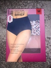 Felina Women's Medium Underwear Cotton Brief Tagless 8 Pack High Waist