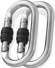 Locking Carabiner -4.3" Heavy Duty Carabiner - Large Carabiner Clip - D Shape