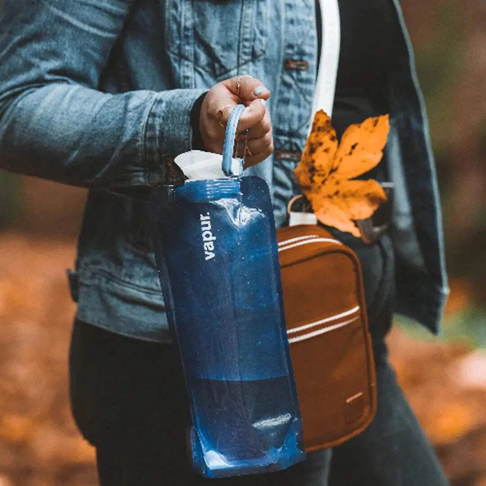 Garrafa de água de plástico reutilizável resistente dobrável Vapur Eclipse 1000ml - Imagem 2 de 3