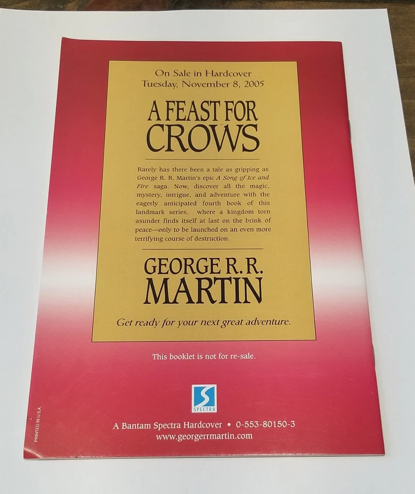 A Feast for Crows SIGNED Excerpt The Captain of The Guards George RR Martin GRRM - Image 2 of 4