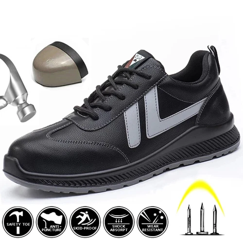 Mens Safety Work Shoes Steel Toe Outdoor Hiking Footwear 6KV Insulation Sneakers - Picture 4 of 21