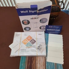 Niubee 6-Pack Acrylic Wall Sign Holders 8.5" x 11" Vertical Clear Plastic Frames