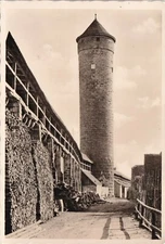 Postcard Rothenburg Germany Tauber City Wall and Tower 4 x 6