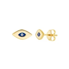  Mati Earrings 14K Yellow Gold Stud