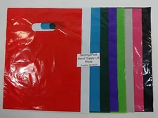 9" x 12" Low Density Glossy Merchandise Retail Bags Variety of Colors & Qty.