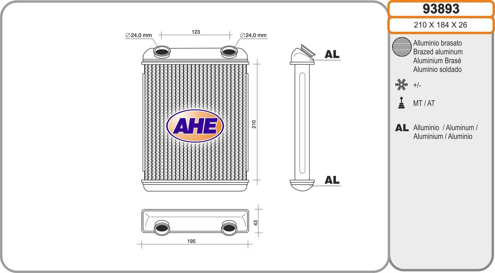 Radiateur de chauffage pour Renault Laguna II 1.9 dCi et Grandtour de rechange