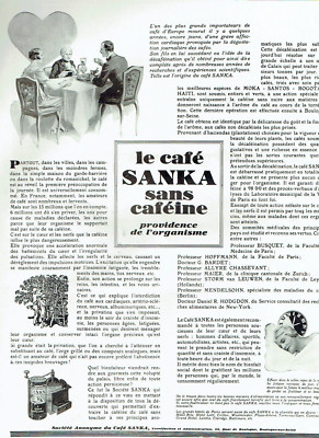 Werbung Advertising AD 0223 1928 Kaffee Sanka ohne Koffein