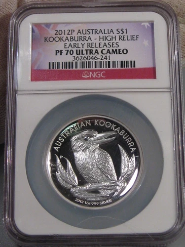 Ultra Cameo Proof 2012P Australia Kookaburra High Relief NGC PF70 UC ER.  #11