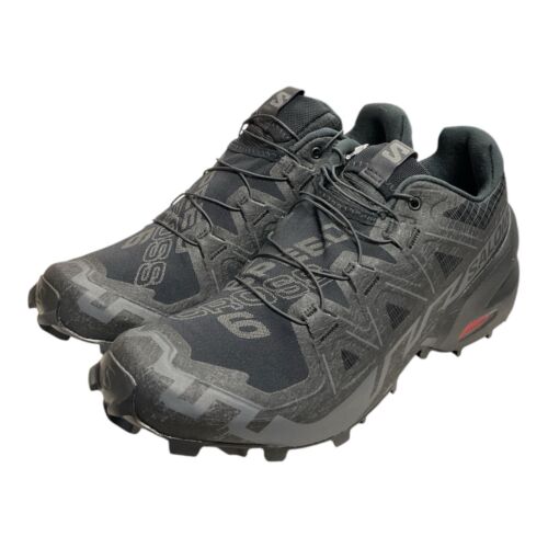 Salomon Men's Speedcross 6 Trail Running Shoes Black/Black/Phantom Size US 8