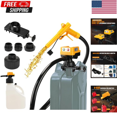 #ad 4.5GPM Cordless Fuel Transfer Pump with 51quot; PVC Hose Compatible with DeWalt $89.98