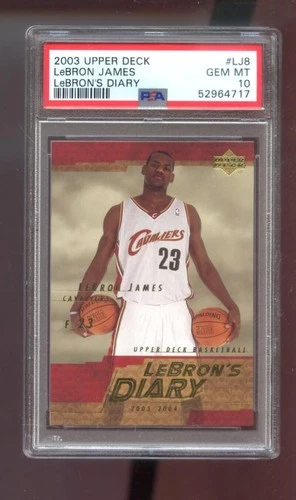 2003-04 Upper Deck #LJ8 Lebron James Diary ROOKIE RC PSA 10 Graded Card Lebron's
