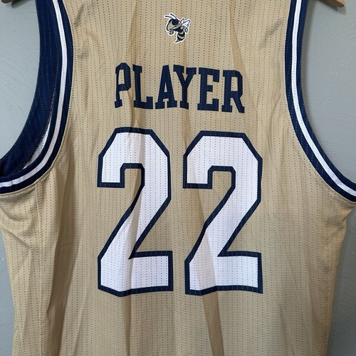 Georgia Tech Yellow Jackets Jersey Mens Large Gold Adidas Basketball #22 Player- - Picture 6 of 7