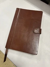 Leather Bound Gold Embossed Lined Blank Journal Book