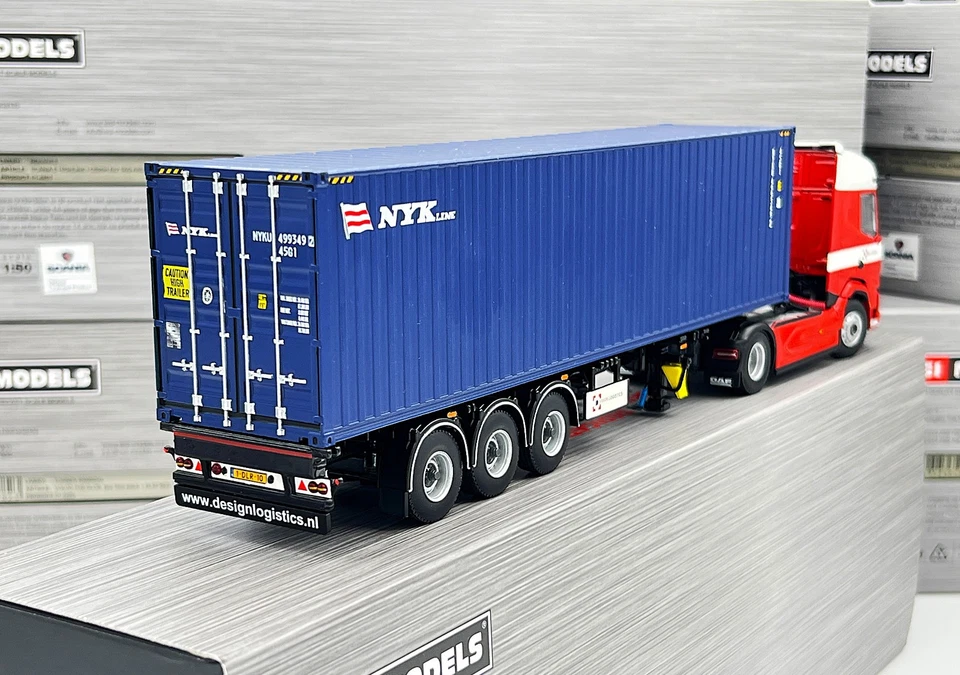 DAF XF SH MY25 flex trailer+40ft container "Design Logistics" WSI truck models - Image 4 of 4