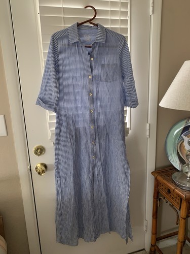Lilly Pulitzer Maxi Button Down Light Weight Woman’s XXS Slit Sides Shirt Dress - Picture 3 of 16