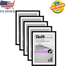 13x19 Picture Frame with Polished Plexiglass - Set of 5 - Use as 11x17 Frame