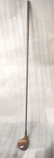 Antique Golf Club - MacGregor Steel Shaft Brassie M-5 Leather Grip Wooden Driver