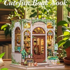 DIY Book Nook Kit 3D Holzpuzzles Booknook Bü...