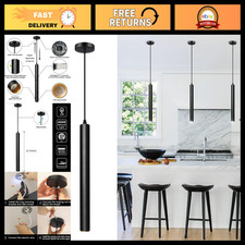 Dimmable 4000K LED Pendant Light Fixture for Kitchen Island, Bar, Bedroom - 15.7
