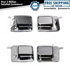 4pc Metal Outside Exterior Door Handle Kit Set Chrome for Ford Super Duty