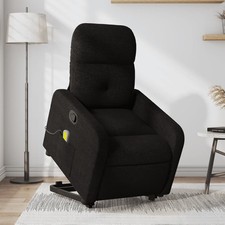 Stand Up Massage Recliner Chair Black Fabric, metal, plywood