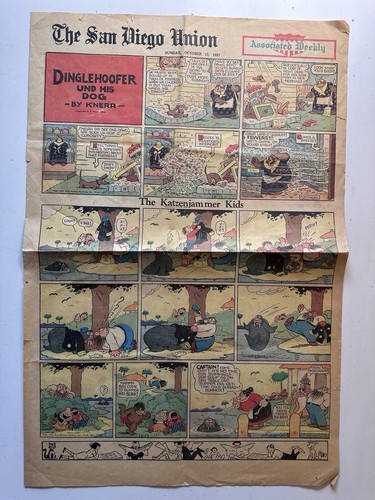 1937 Flash Gordon Sunday Comic Section San Diego Union Oct 17 Prewar