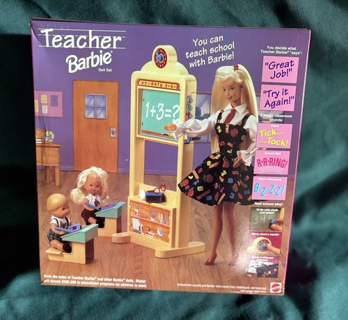 Vintage Mattel 1995 Teacher Barbie Classroom Filled With Magic & Sound! - Imagen 9 de 11