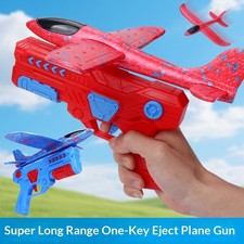 Kids Foam Aircraft Launcher - Handheld Ejection Toy for Outdoor Play