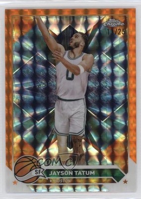 2023-24 Topps Chrome Orange Geometric Refractor 11/25 Jayson Tatum #164 uk2