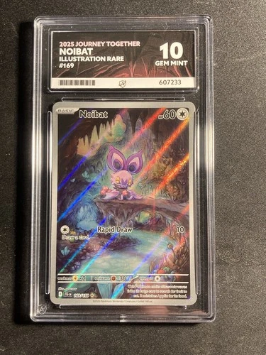 Noibat 169/159 Ace Graded 10 Holo IR Journey Together Pokémon TCG Gem Mint 💎