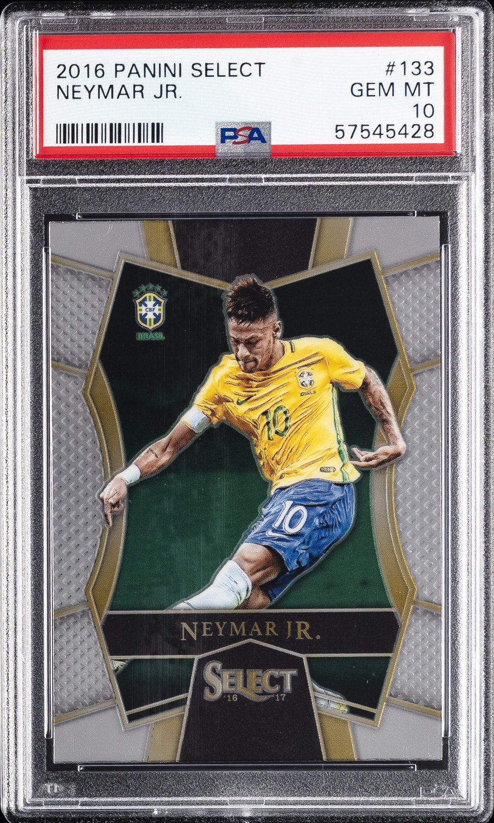 2016 PANINI SELECT #133 NEYMAR JR. PSA 10