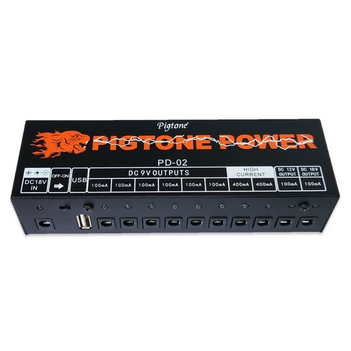 pigtone Guitar Power Supply 10 Isolated DC Output for 9V/12V/18V Effect Pedal... - Picture 2 of 8