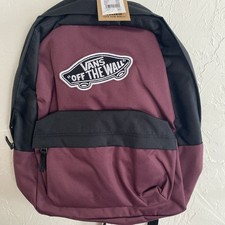 Vans realm Black Purple School Backpack Laptop Pocket