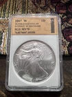 2007-W American Silver Eagle - SGS MS-70
