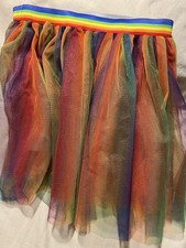 Girls Rainbow Halloween Costume Tutu Skirt Large