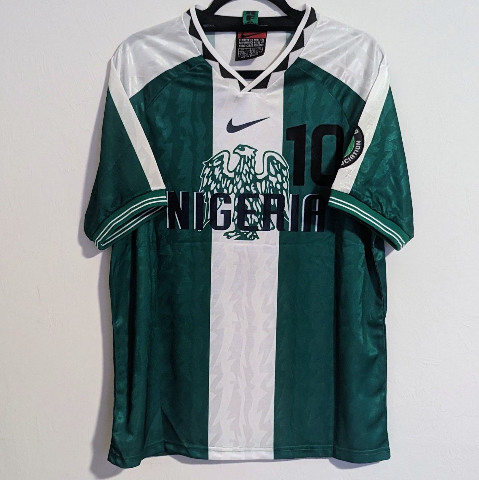 Nigeria jayjay okocha 1996 retro jersey men's m