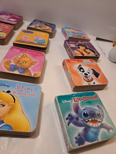 Mini Board Books Lot of 12 Disney Classics, Aladdin Dumbo Stitch And Peppa Pig - Picture 5 of 11