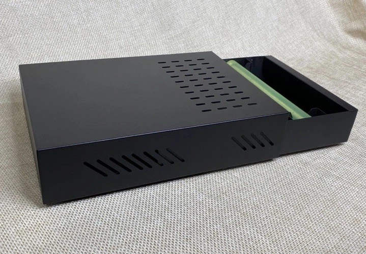 ЧЕРНЫЙ из нержавеющей стали кофе стук коробка ящик 13 1/2 «x 9 3/4» x 3 3/4» новый - Изображение 3 из 4