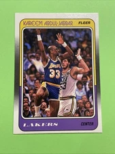 1988-89 Fleer #64 Kareem Abdul-Jabbar Los Angeles Lakers HOF