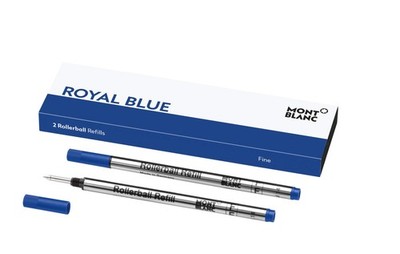 Montblanc Rollerball Refills Royal Blue 124501 Quick-Drying Ink Cartridges 2-Pac