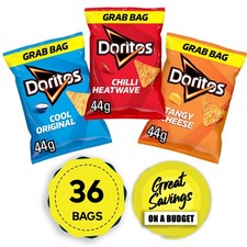 Doritos Tortilla Chips Tangy Cheese Chilli Heatwave Bundle 36 x 44g