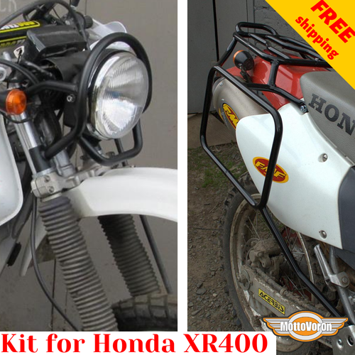 For Honda XR 400 Luggage rack system XR400R Headlight protector Motard, Kit - Bild 5 von 12