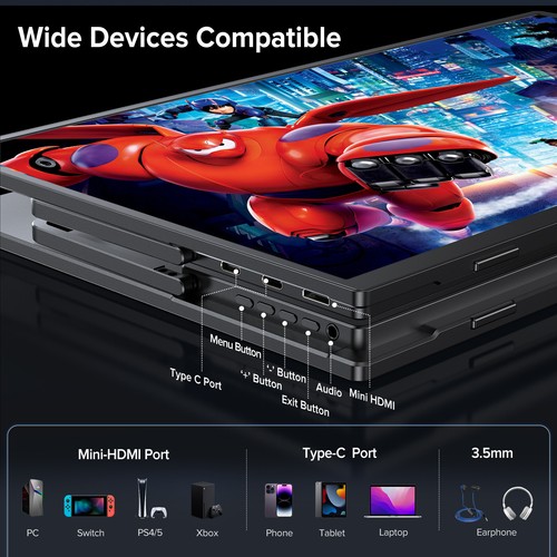 17.3 inch 144Hz Portable Monitors 1920*1080 FHD Screen Freestanding Display - Picture 7 of 10