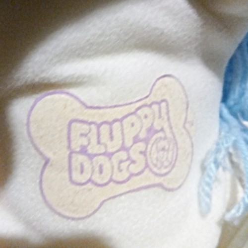 Vtg Kenner Disney Fluppy Dogs Plush-Brave Flup-Shaggy Yarn Hair-Bandana-1986-12" - Picture 6 of 8